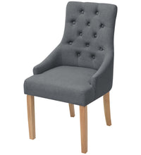 Esszimmerstühle 6 Stk. Dunkelgrau Stoff