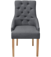 Esszimmerstühle 6 Stk. Dunkelgrau Stoff