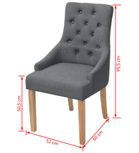 Esszimmerstühle 6 Stk. Dunkelgrau Stoff