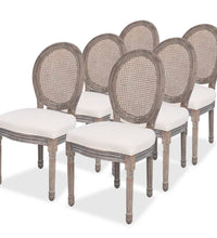 Esszimmerstühle 6 Stk. Creme Stoff