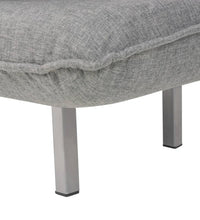 Drehstuhl und Schlafsofa Hellgrau Stoff