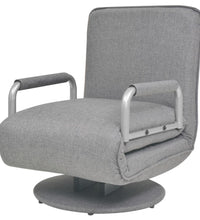 Drehstuhl und Schlafsofa Hellgrau Stoff