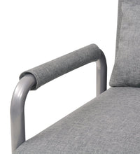 Drehstuhl und Schlafsofa Hellgrau Stoff