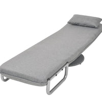 Drehstuhl und Schlafsofa Hellgrau Stoff