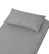 Drehstuhl und Schlafsofa Hellgrau Stoff