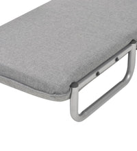 Drehstuhl und Schlafsofa Hellgrau Stoff