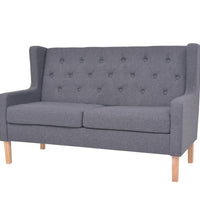 Sofa 2-Sitzer Stoff Grau