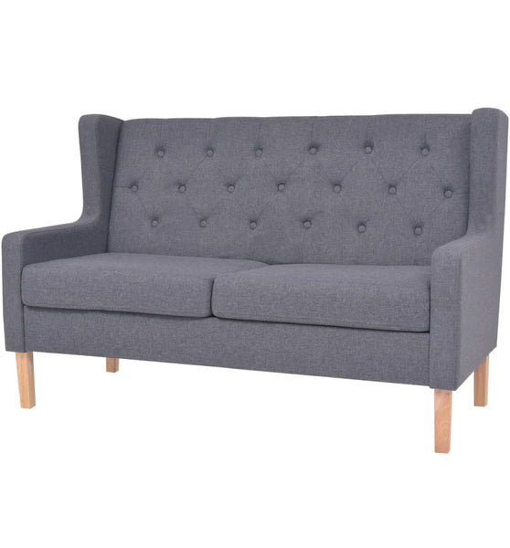 Sofa 2-Sitzer Stoff Grau