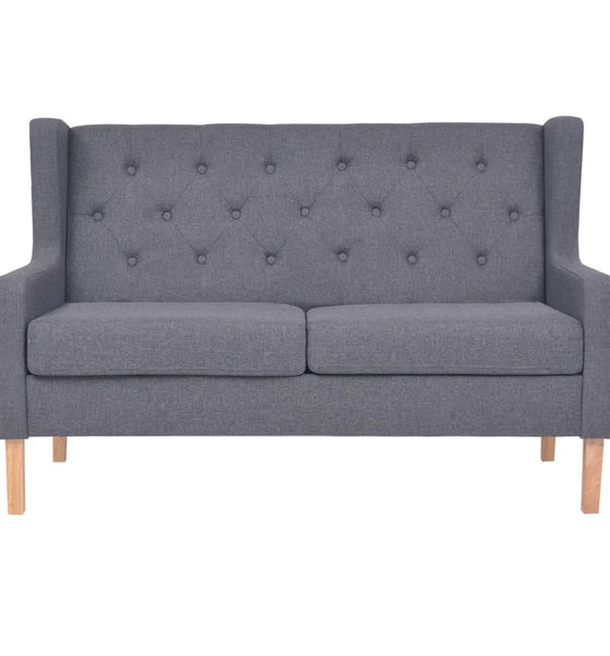 Sofa 2-Sitzer Stoff Grau