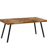 Esstisch Recyceltes Teakholz und Stahl 180x90x76 cm