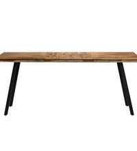 Esstisch Recyceltes Teakholz und Stahl 180x90x76 cm