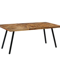 Esstisch Recyceltes Teakholz und Stahl 180x90x76 cm