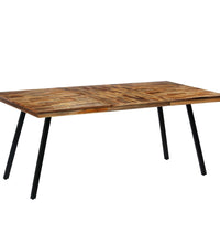Esstisch Recyceltes Teakholz und Stahl 180x90x76 cm