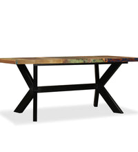 Esstisch Altholz Massiv und Stahlgestell 180 cm