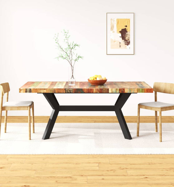 Esstisch Altholz Massiv und Stahlgestell 180 cm
