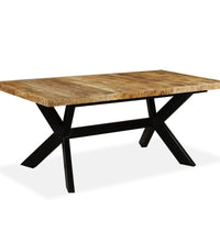 Esstisch Massivholz Mango und Stahlgestell 180 cm