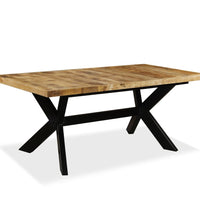 Esstisch Massivholz Mango und Stahlgestell 180 cm