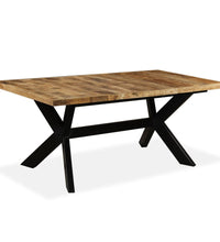 Esstisch Massivholz Mango und Stahlgestell 180 cm