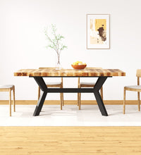 Esstisch Massivholz Mango und Stahlgestell 180 cm
