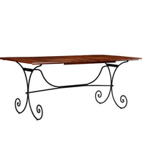 Esstisch Massivholz mit Honigfarbenem Finish 200x100x76 cm
