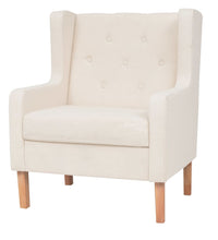2-tlg. Sofa-Set Stoff Cremeweiß