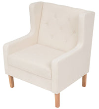 2-tlg. Sofa-Set Stoff Cremeweiß