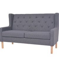 3-tlg. Sofa-Set Stoff Grau
