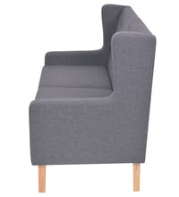 3-tlg. Sofa-Set Stoff Grau