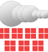 7-teiliges Wandspiegelset Rundglas