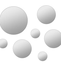 7-teiliges Wandspiegelset Rundglas