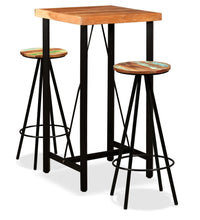 3-tlg. Bar-Set Massivholz Akazie und Altholz