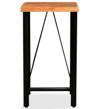 Bar-Set 3-tlg. Akazie Massivholz, Echtleder und Canvas