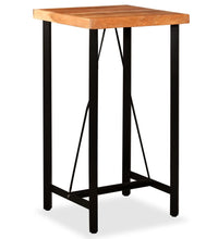 Bar-Set 3-tlg. Akazie Massivholz, Echtleder und Canvas