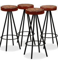 5-tlg. Bar-Set Altholz Massiv, Echtleder und Canvas
