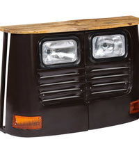 LKW-Sideboard Massivholz Mango Dunkelgrau