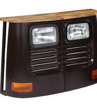 LKW-Sideboard Massivholz Mango Dunkelgrau