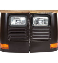 LKW-Sideboard Massivholz Mango Dunkelgrau