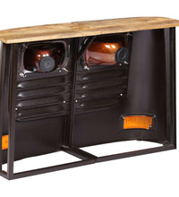 LKW-Sideboard Massivholz Mango Dunkelgrau