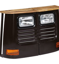 LKW-Sideboard Massivholz Mango Dunkelgrau