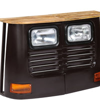 LKW-Sideboard Massivholz Mango Dunkelgrau