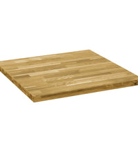 Tischplatte Eichenholz Massiv Quadratisch 44 mm 70x70 cm