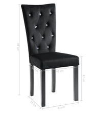 Esszimmerstühle 4 Stk. Schwarz Samt