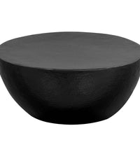 Couchtisch aus Gehämmertem Aluminium 70 x 30 cm Schwarz