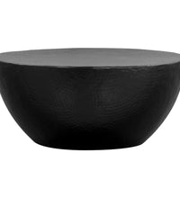 Couchtisch aus Gehämmertem Aluminium 70 x 30 cm Schwarz