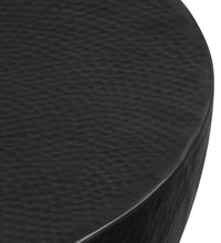 Couchtisch aus Gehämmertem Aluminium 70 x 30 cm Schwarz