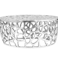 Couchtisch Aluminiumguss 70x30 cm Silbern