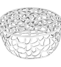 Couchtisch Aluminiumguss 70x30 cm Silbern