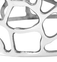 Couchtisch Aluminiumguss 70x30 cm Silbern