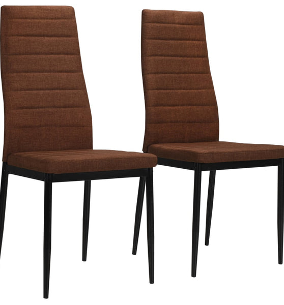 Esszimmerstühle 2 Stk. Braun Stoff