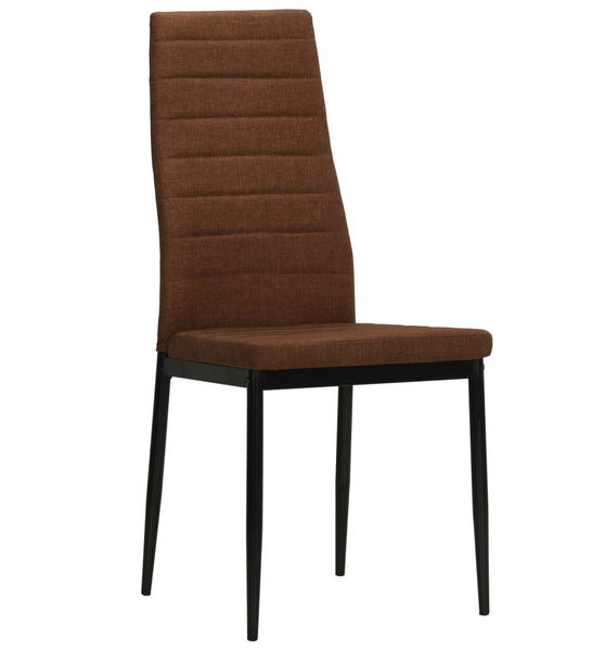 Esszimmerstühle 2 Stk. Braun Stoff